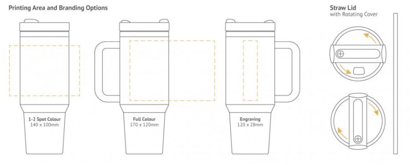 40oz Flip Straw Cascade Tumbler