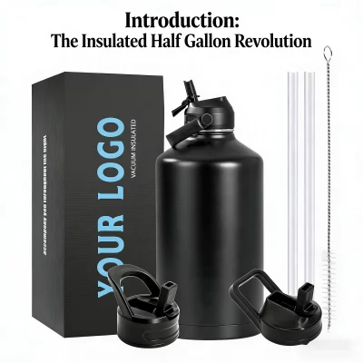 64oz Water Jug for Gym and Hiking with Straw