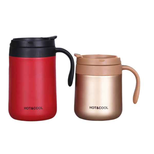 Custom Eco-friendly 350ml 500ml Reusable Stainless Steel Insulated Coffee  Mug With Handle - iFun
