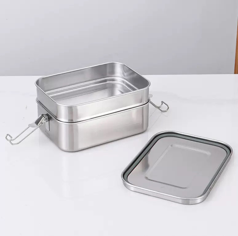 Double Layer 304 Stainless Steel Bento Lunch Box