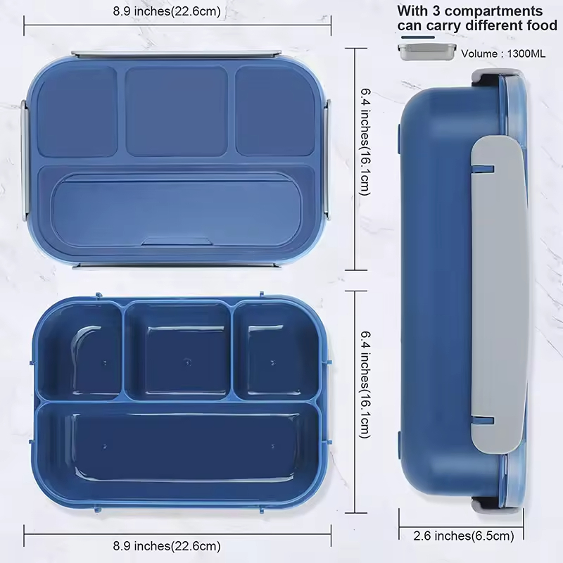 Kids Lunch Containers for School with 4 Compartments