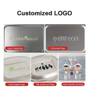 Customized Stainless Steel Food Containers LOGO