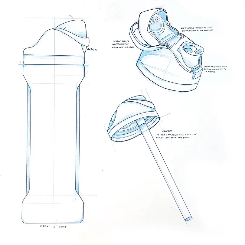 Owala FreeSip Insulated Stainless Steel Water Bottle lid