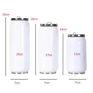 size of cola thermos water bottles