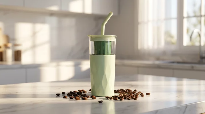 2 In 1 Glass And Stainless Steel Tumblers