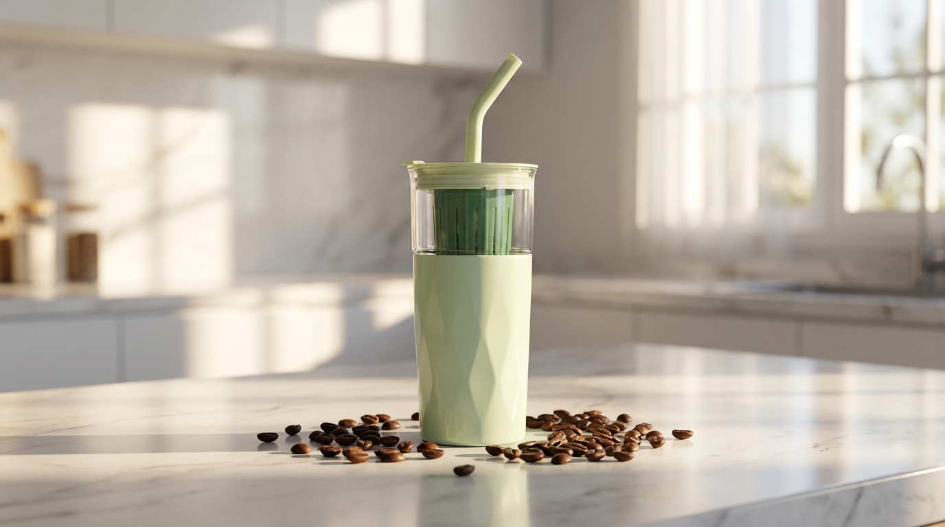 2 In 1 Glass And Stainless Steel Tumblers