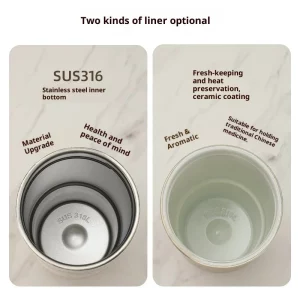 custom new tumbler ceremic stainless steel inside cup